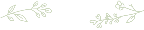 Two outlines of branches with flowers and leaves used as a header accent to fram the headline below.