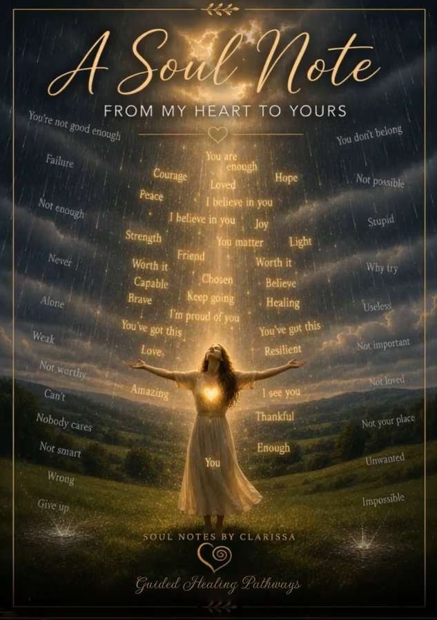 Illustration of a woman standing in light with uplifting words surrounding her while negative words fade into the background, symbolizing choosing life-giving words and releasing those that do not belong.